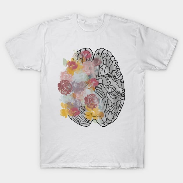 Medical Brain/anatomy/flower/medicine/doctor/surgeon T-Shirt by emmamarlene